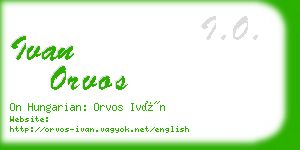 ivan orvos business card